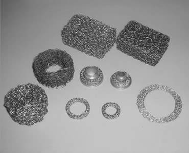 Different shapes of knitted wire mesh filters