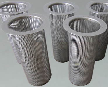 Five perforated filter tubes with round holes and with stick out SS edge on its one end.